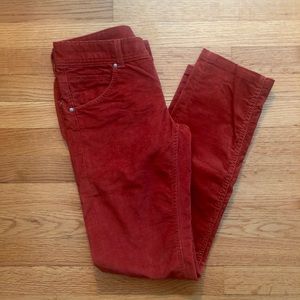 Athleta Frontier Corduroy Pants Orange Spice